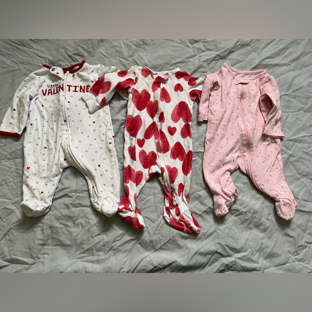 Lot of 3 girls cotton sleepers (carters, just one you by carters)